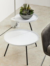Interiors by Premier Side Table Trosa 2 Shelf Metal Black/White - thumbnail 1
