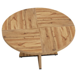 LANTINE Round Dining Table, 120 cm Kitchen Table for 4 People, Farmhouse Round Table for Home Dining Room Living Room (Only Table) - thumbnail 3