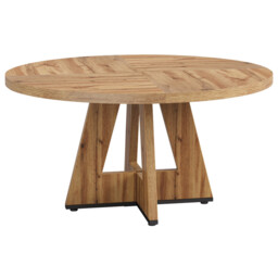 LANTINE Round Dining Table, 120 cm Kitchen Table for 4 People, Farmhouse Round Table for Home Dining Room Living Room (Only Table) - thumbnail 2