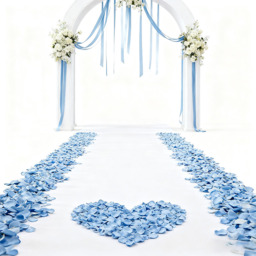 200PCS 1.5in/3.8cm Artificial Flower Petals Silk Rose Flower Petals for Valentine's Day,Flower Petals to Throw at Wedding, Flower Girl, Dinner Table Centerpieces(blue) - thumbnail 6
