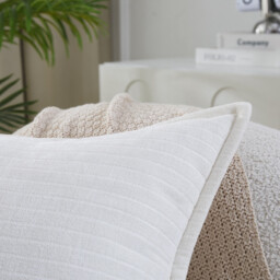 MEROPE, Polyester Classic Multicolor Cushion Cover, 50x50cm, white, 1pack - thumbnail 4