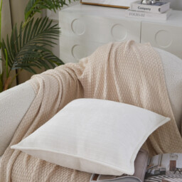 MEROPE, Polyester Classic Multicolor Cushion Cover, 50x50cm, white, 1pack - thumbnail 2