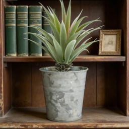 Candlelight Artificial Aloe Plant in Tin Pot 18cm - thumbnail 3