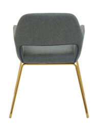 Interiors by Premier Dining Chair with Arms Stockholm Grey/Gold Effect - thumbnail 5