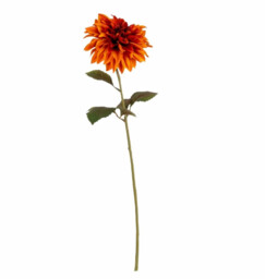 Candlelight Artificial Dahlia Flower Stem Orange 74cm - thumbnail 2