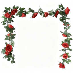 Wei's Moment Pack of 2 7.54FT Rose Garlands Red Flower Garland Artificial Flowers Hanging Plant Rose Garlands for Flower Wall Decoration Wedding Garden Fences Party (Red) - thumbnail 7