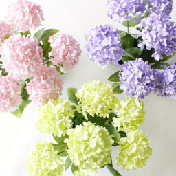 1Pc 13in/33cm Artificial 7-Head Hydrangea Silk Flower Silk Flower Living Room Bedroom Wedding Flower Arrangement Artificial Flower Decoration(purple) - thumbnail 6