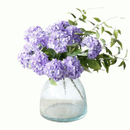 1Pc 13in/33cm Artificial 7-Head Hydrangea Silk Flower Silk Flower Living Room Bedroom Wedding Flower Arrangement Artificial Flower Decoration(purple) - thumbnail 3