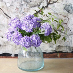 1Pc 13in/33cm Artificial 7-Head Hydrangea Silk Flower Silk Flower Living Room Bedroom Wedding Flower Arrangement Artificial Flower Decoration(purple) - thumbnail 2