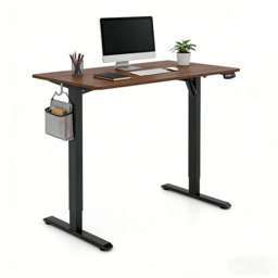 ochama Electric Standing Desk, Walnut Colour, 120*60cm, Full Board Tabletop, 2-Level Memory Height, 70KG Load Capacity, UK Standard & CE Dual Certification, Eco-Friendly Tabletop, Desk for Office / Study / Gaming - thumbnail 1