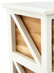Interiors by Premier Storage Unit Portsmouth 6 Drawer White/Natural - thumbnail 3
