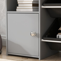 311-091V80GY AIYAPLAY Toy Storage Unit, with 8 Removable Bins, Storage Shelves, Cabinet, Toy Organiser, for Playroom, Kids Room, Nursery, Grey - thumbnail 3