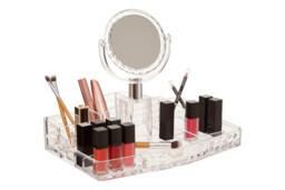 Maison by Premier Beauty Cosmetic Organiser With A Mirror - thumbnail 1