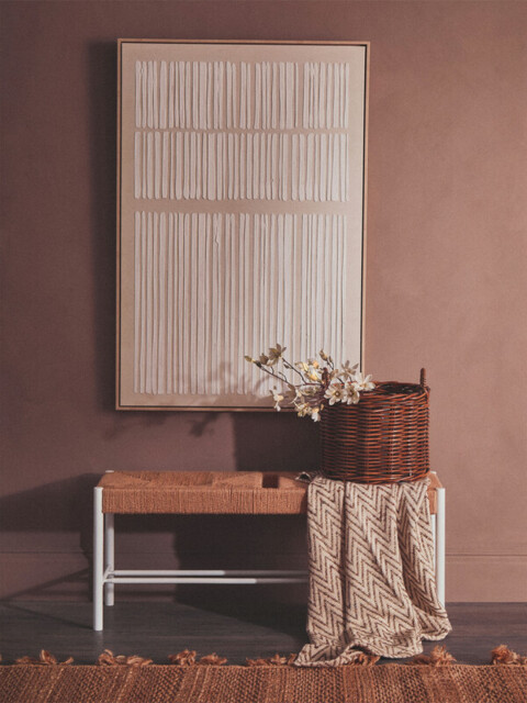 Interiors by Premier Bench Bandar Beech Wood & Hemp Rope White/Natural - image 1