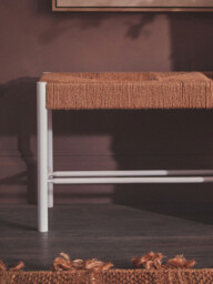 Interiors by Premier Bench Bandar Beech Wood & Hemp Rope White/Natural - thumbnail 3