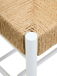 Interiors by Premier Bench Bandar Beech Wood & Hemp Rope White/Natural - thumbnail 5