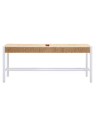Interiors by Premier Bench Bandar Beech Wood & Hemp Rope White/Natural - thumbnail 2