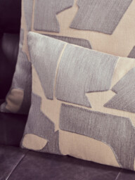 Bosie Cushion Ozella Embroidered Grey/Natural Rectangle 30x50cm - thumbnail 3