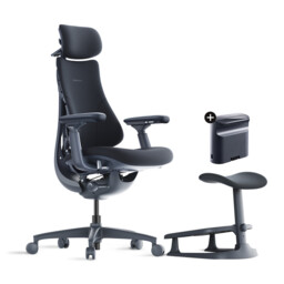 Libernovo Omni Dynamic Ergonomic Chair Midnight Black 48cm 1pcs With Dual-Layer Footrest - thumbnail 1