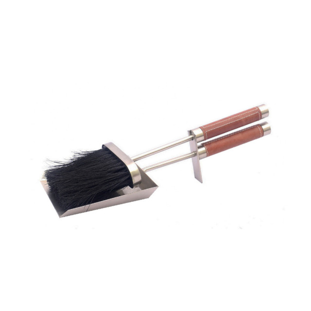 Leather Handled Tidy Set Pewter 35cm - image 1