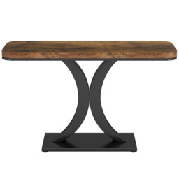 LANTINE Console Table, Industrial Hallway Table for Entrance Area, 100 cm Entrance Tables, Narrow Sofa Table, Side Table for Living Room, Rustic Brown - thumbnail 5
