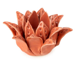 Candlelight Candle Holder Tealight Paradise Ceramic Orange - thumbnail 3