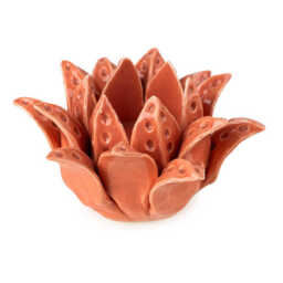 Candlelight Candle Holder Tealight Paradise Ceramic Orange - thumbnail 2