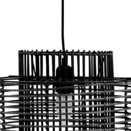 Interiors by Premier Pendant Light Jaya Rattan Black - thumbnail 5