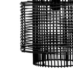 Interiors by Premier Pendant Light Jaya Rattan Black - thumbnail 3