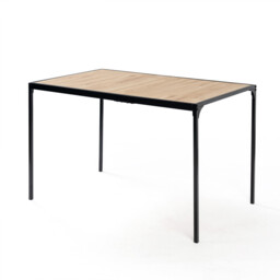 URBAN MEUBLE Scandinavian Oak Dining Table with Black Metal Frame - thumbnail 1