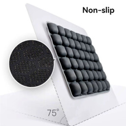 JORDAN&JUDY Inflatable Seat Cushion with Pump,Pressure-Relief Air Cushion for Home,Car & Office,Grey - thumbnail 3