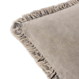 Yard Cushion Bertie Washed Cotton Velvet Square Taupe 45x45cm - thumbnail 5