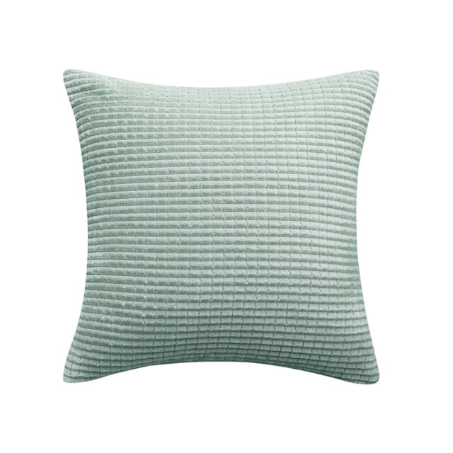Deconovo Velvet cushion cover light green color 45*45cm 1pc