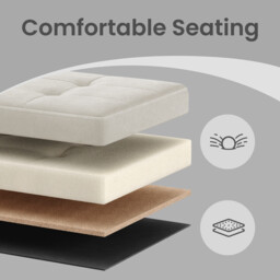 Ochama Foldable Storage Ottoman Cube with Hidden Compartment, Small Footrest for Living Room, Bedroom or Entryway, White - thumbnail 2