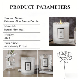 Zooly Lace Edge Cup Scented Candle - Morris Orchid, 200G, 1PC - thumbnail 2