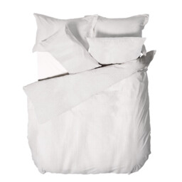 Yard Duvet Cover Set Waffle 100% Cotton White Double - thumbnail 4