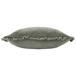 Yard Cushion Bertie Washed Cotton Velvet Square Moss 45x45cm - thumbnail 3