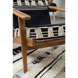 Bosie Rug Jango Tribal 80% Wool 20% Cotton Rectangle Natural/Black 120x180cm - thumbnail 3