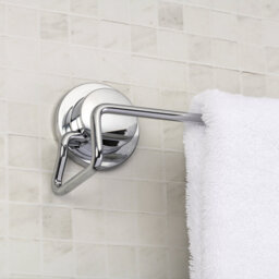 Croydex Stick 'n' Lock Towel Rail - Chrome - thumbnail 3