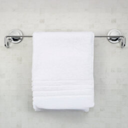 Croydex Stick 'n' Lock Towel Rail - Chrome - thumbnail 1