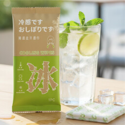 【Summer Cooling】JORDAN&JUDY Vibrant Lime Cooling Towel (Extended Cool Sensation Towel), 65cm, 10 packs, Buy 1 Get 1 Free - thumbnail 3