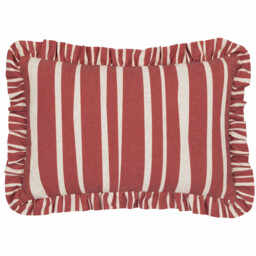 Furn Cushion Camron Stripe Rectangle Red 46x60cm - thumbnail 3