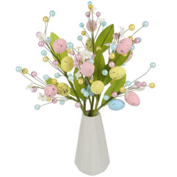 Yuejia 2Pcs 15.75in/40cmEaster Spray Vine with Pastel Easter Eggs and Berries,Artificial Easter Egg Flowers,Easter Egg Twig Branches,Decorative Spring Floral Stems,Easter Floral Picks,Easter Decor - thumbnail 7