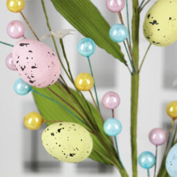 Yuejia 2Pcs 15.75in/40cmEaster Spray Vine with Pastel Easter Eggs and Berries,Artificial Easter Egg Flowers,Easter Egg Twig Branches,Decorative Spring Floral Stems,Easter Floral Picks,Easter Decor - thumbnail 6