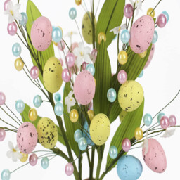 Yuejia 2Pcs 15.75in/40cmEaster Spray Vine with Pastel Easter Eggs and Berries,Artificial Easter Egg Flowers,Easter Egg Twig Branches,Decorative Spring Floral Stems,Easter Floral Picks,Easter Decor - thumbnail 3