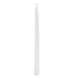 Candlelight Taper Candles Twisted White 4pcs - thumbnail 3