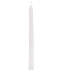 Candlelight Taper Candles Twisted White 4pcs - thumbnail 1