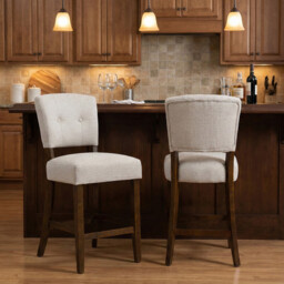 Bar Stool Oakridge Light Grey/Walnut - thumbnail 1