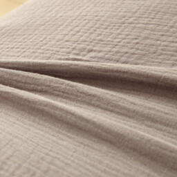 Khaki Cotton Double Gauze Duvet Cover & Pillowcases Set, 230*220CM+50*75CM*2 - thumbnail 3