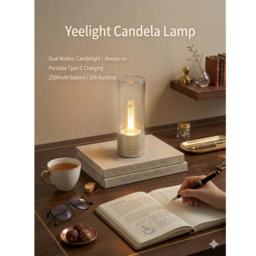 Yeelight Candela Lamp – LED Ambient & Mood Bedside Lamp with Warm Glow, Portable Wireless Light for Bedroom, Living Room & Desk Decor - thumbnail 3